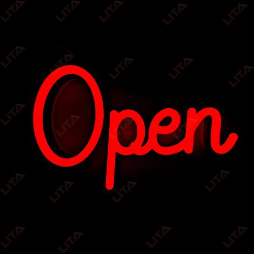 Red Neon Open Sign