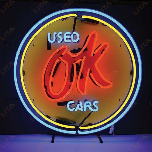 Ok Used Cars Neon Sign