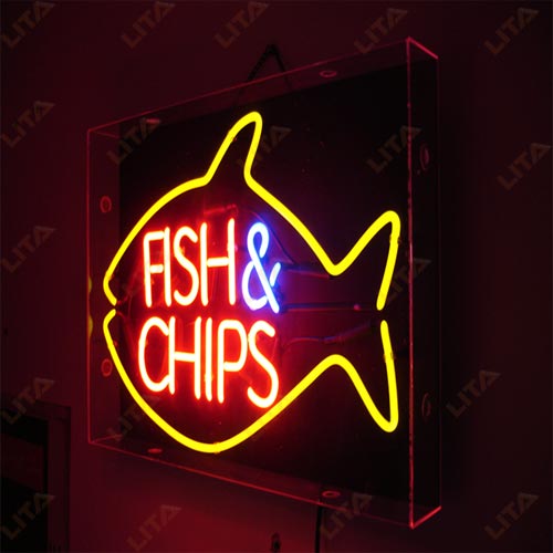 Fish And Chips Neon Sign