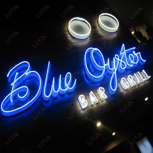 Blue Oyster Bar Neon Sign