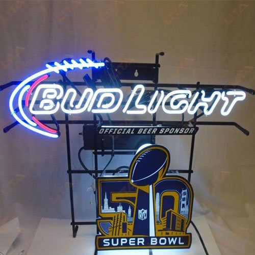 Bud Light Super Bowl 50 Neon Sign