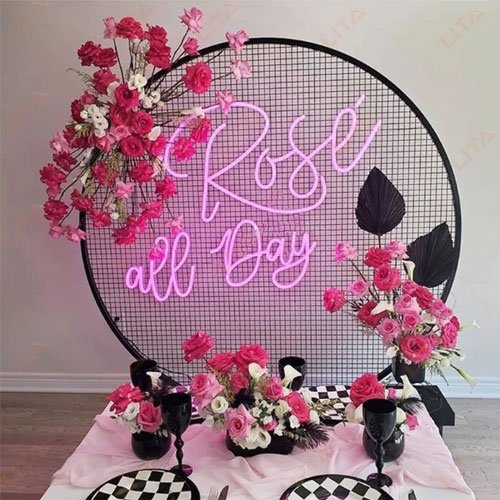 Rose All Day Neon Sign