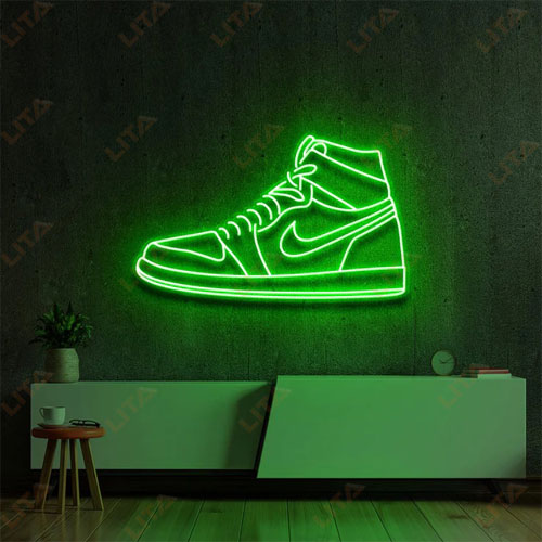 Neon Green Shoe SignNeon Green Shoe Sign