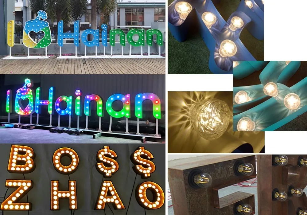 Showcases of led bar marquee sign