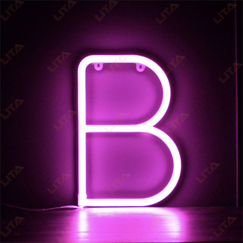 Letter B Neon Sign