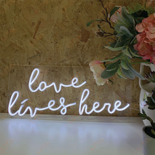 Love Lives Here Neon Sign