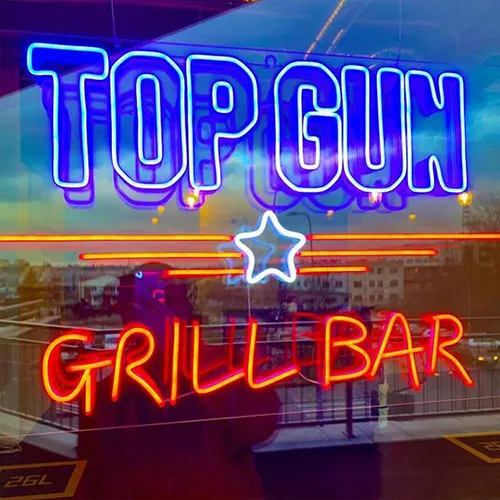 top gun neon sign