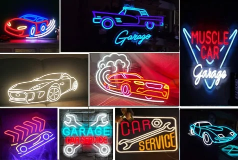 real car neon sign